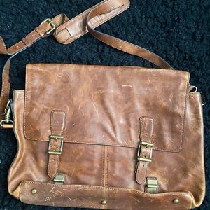 Brown Genuine Leather Messenger Bag